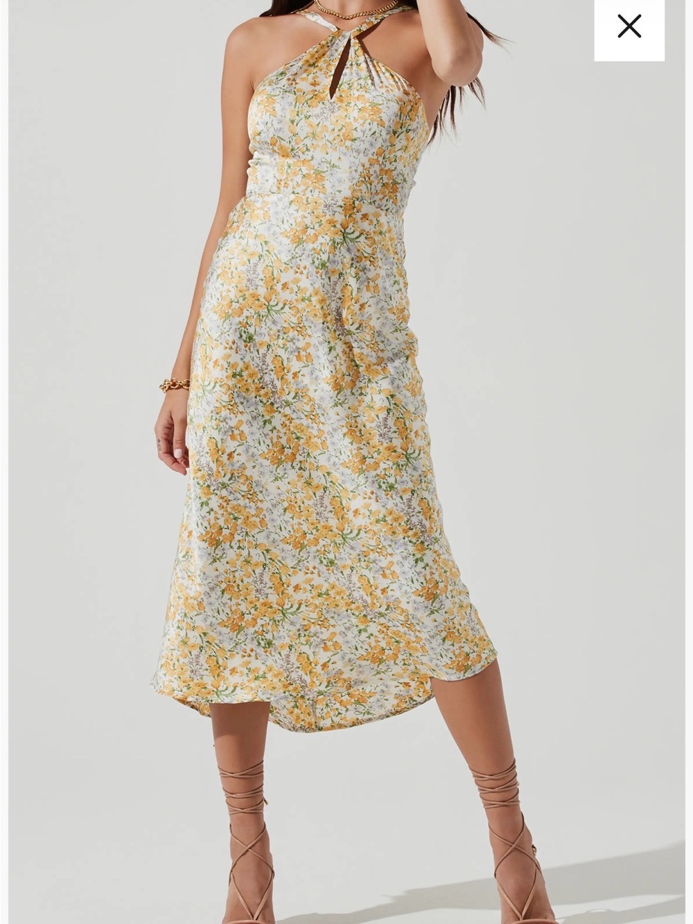 Sandrine Floral Halter Dress
